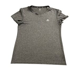 Adidas Climalite Women's Gray V-Neck T-shirt Size Medium